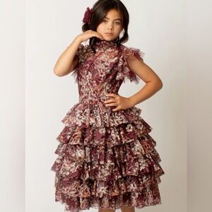 Joyfolie Anouk Petticoat Floral Ruffled Dress